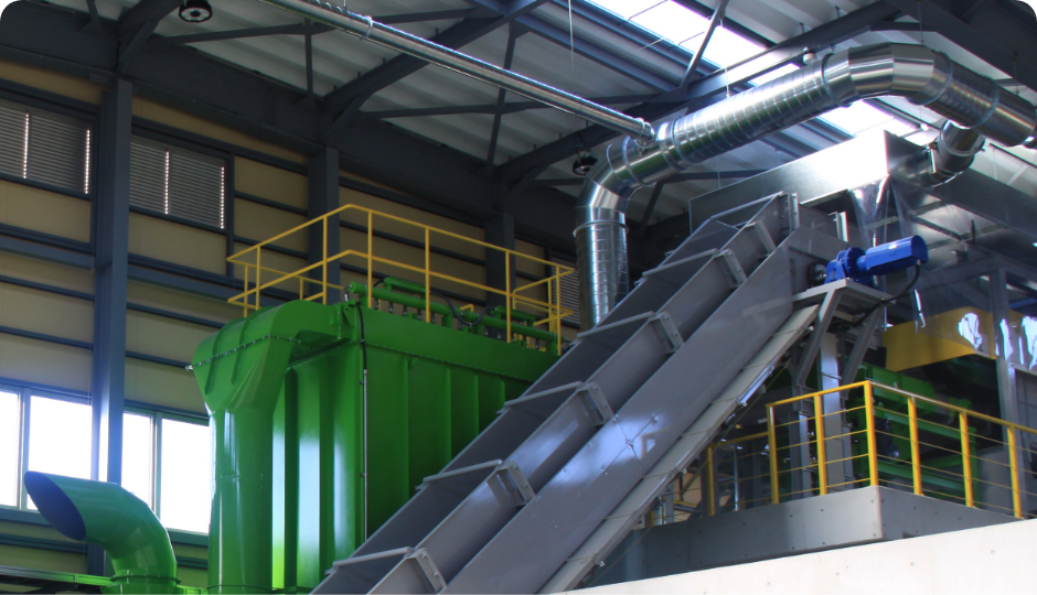 Ａラインの電磁式吊下磁選機